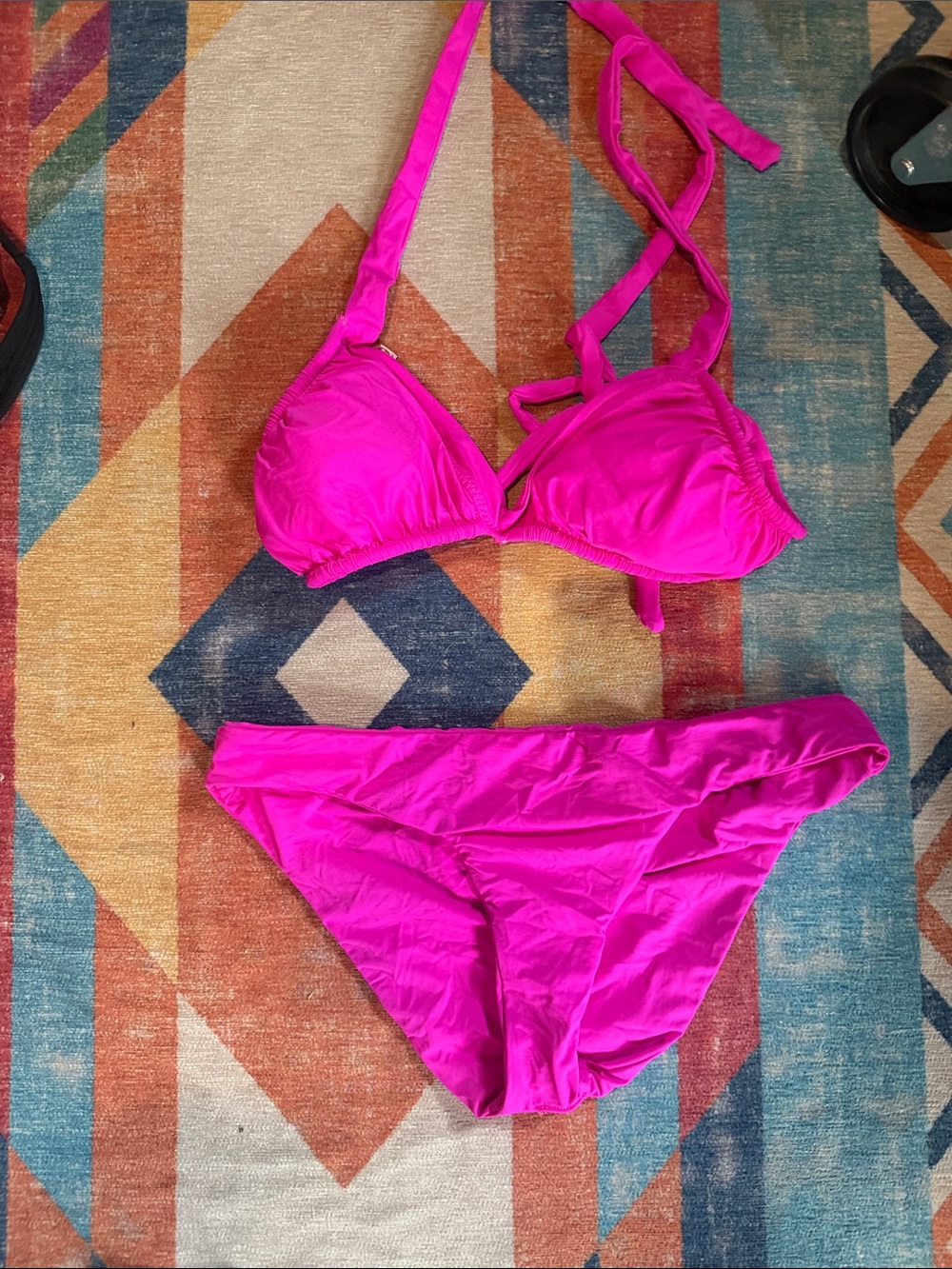 BECCA Hot Pink Two-Piece Bikini Swimsuit